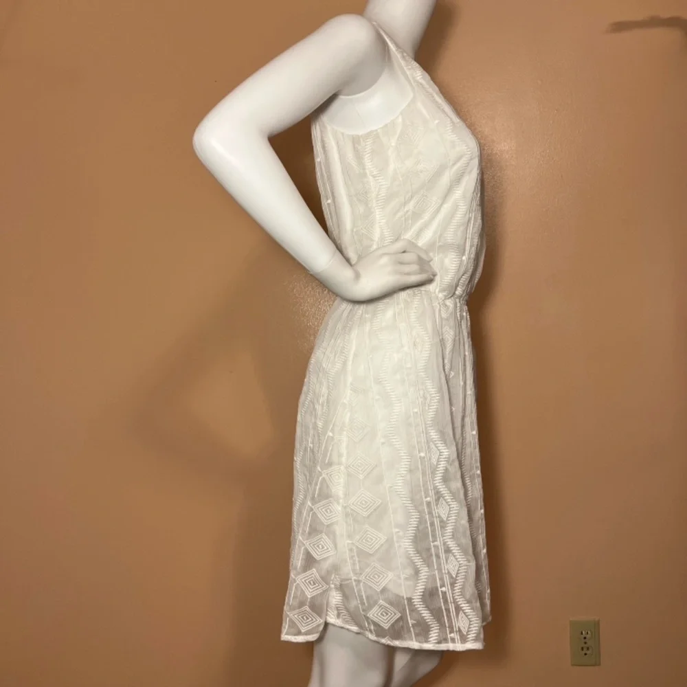 GAP Knee Length Sheer w/ Lining Geometric Pattern Dress - Picture 3 of 11